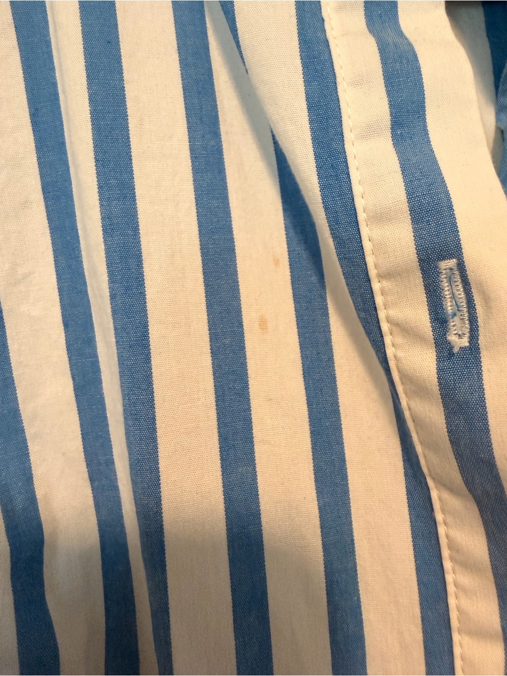 Boden Blue and White Striped Midi Shirt Dress with Tie Waist - Picture 3 of 3